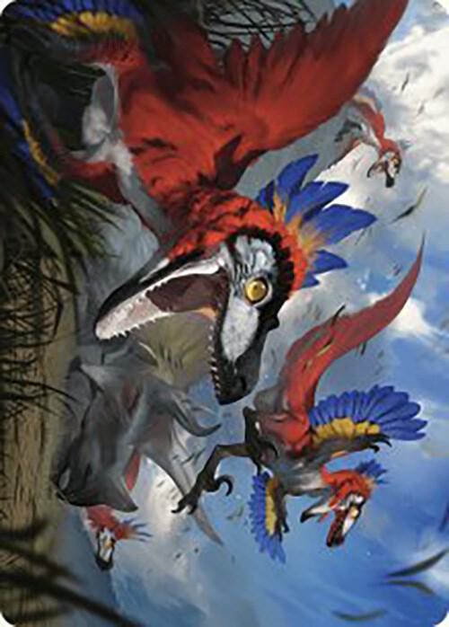 Wrathful Raptors Art Card [Art Series: The Lost Caverns of Ixalan] 77