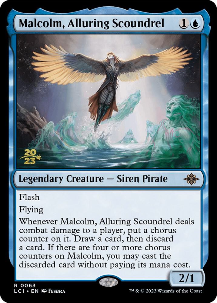 Malcolm, Alluring Scoundrel [Prerelease Cards] 63