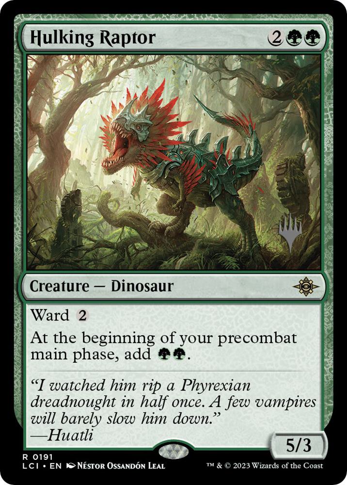 Hulking Raptor [Promo Pack: The Lost Caverns of Ixalan] 191