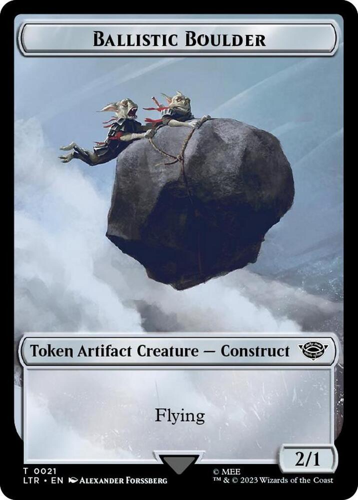 Ballistic Boulder // Food (0022) Double-Sided Token (Surge Foil) [Universes Beyond: The Lord of the Rings: Tales of Middle-earth] 21 // 22