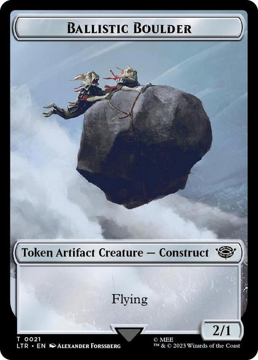 Ballistic Boulder // Food (0022) Double-Sided Token (Surge Foil) [Universes Beyond: The Lord of the Rings: Tales of Middle-earth] 21 // 22