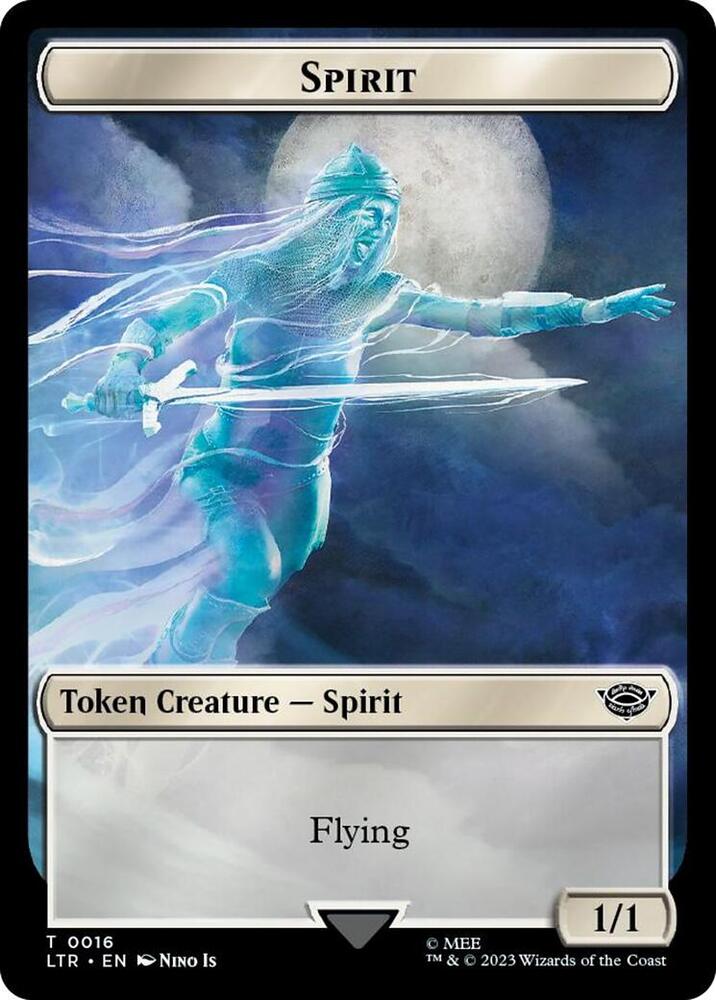 Spirit // Food (0023) Double-Sided Token (Surge Foil) [Universes Beyond: The Lord of the Rings: Tales of Middle-earth] 16 // 23