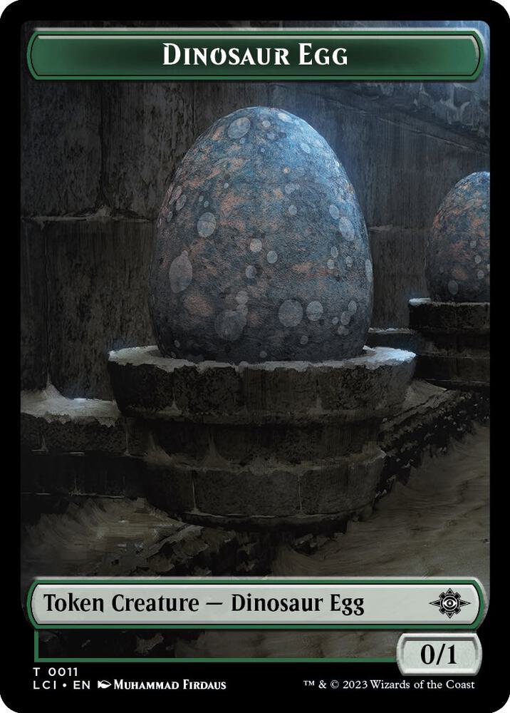 Dinosaur Egg // Dinosaur (0010) Double-Sided Token [The Lost Caverns of Ixalan] 11 // 10