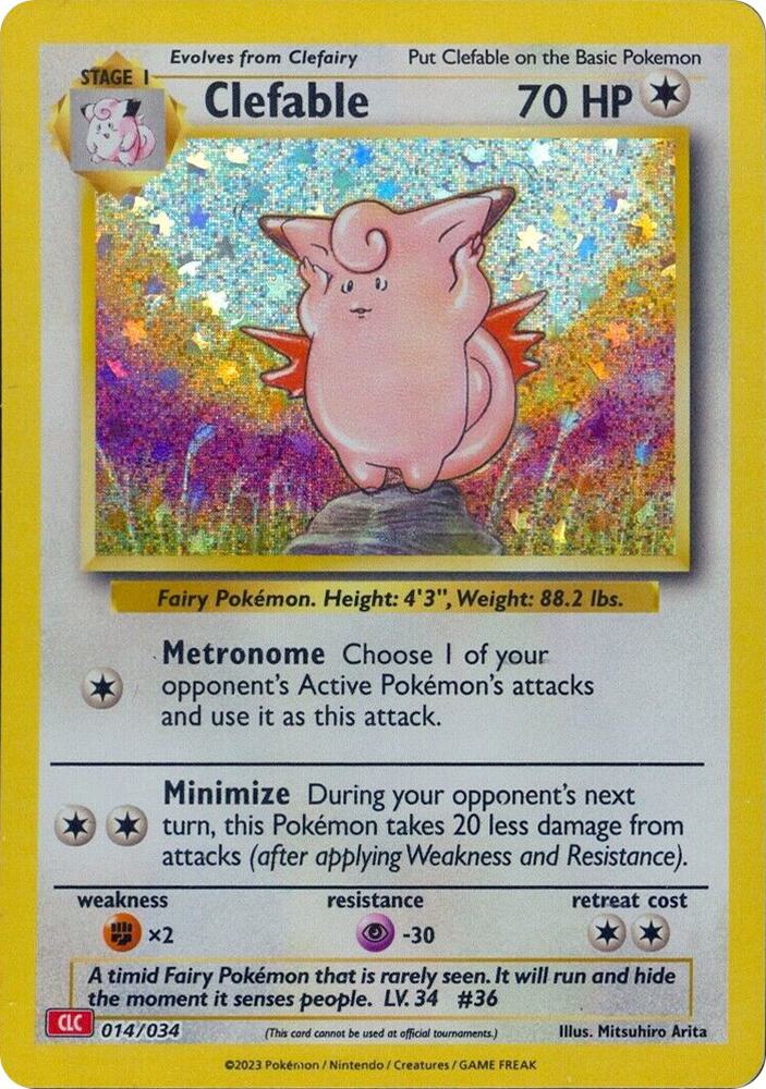 Clefable [Trading Card Game Classic] 014/034