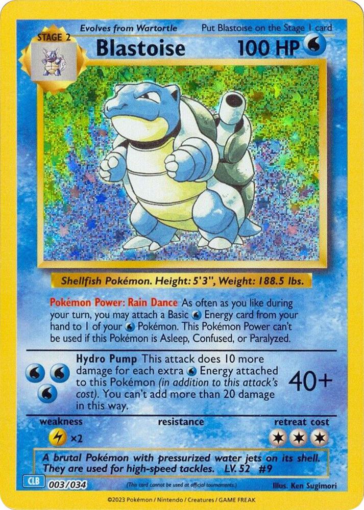 Blastoise [Trading Card Game Classic] 003/034