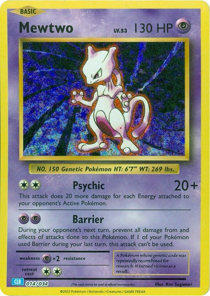 Mewtwo [Trading Card Game Classic] 014/034