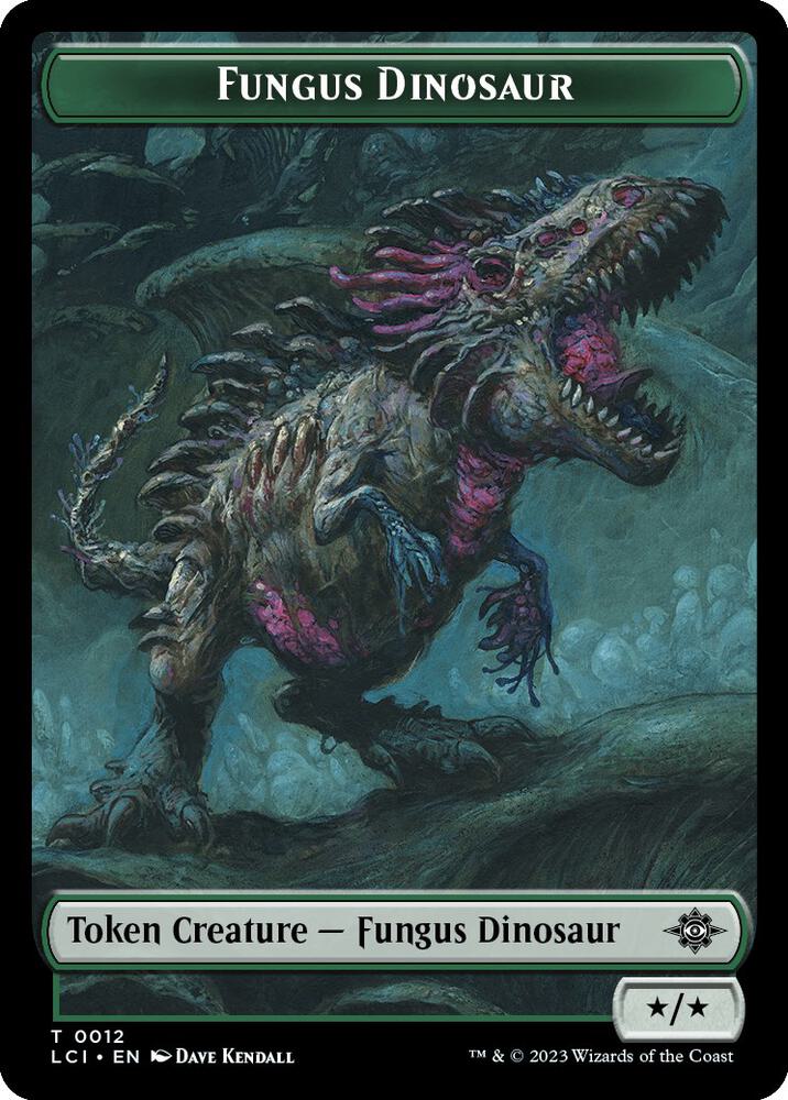 Fungus Dinosaur // Dinosaur (0001) Double-Sided Token [The Lost Caverns of Ixalan] 12 // 1
