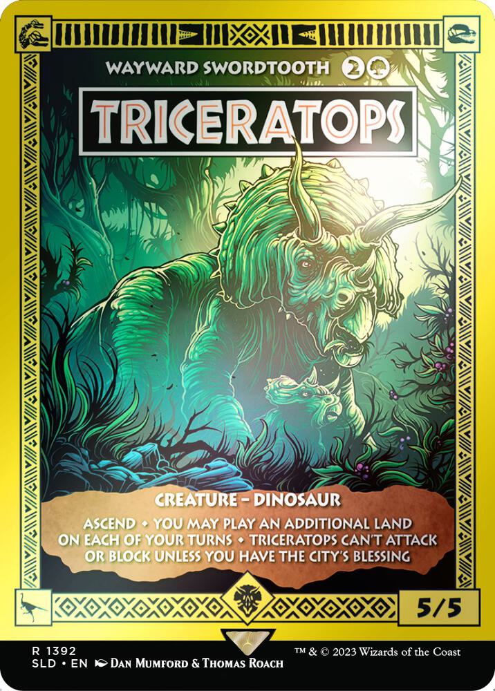Triceratops - Wayward Swordtooth (Rainbow Foil) [Secret Lair Drop Series] 1392
