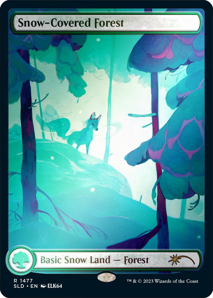 Snow-Covered Forest (1477) (Rainbow Foil) [Secret Lair Drop Series] 1477
