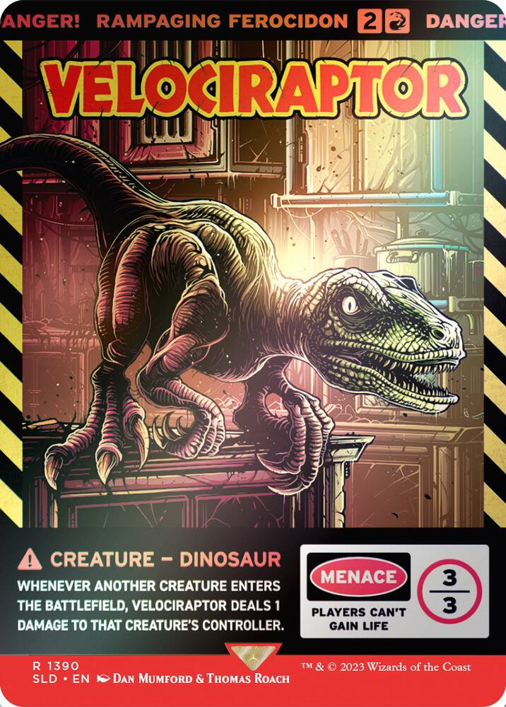 Velociraptor - Rampaging Ferocidon (Rainbow Foil) [Secret Lair Drop Series] 1390