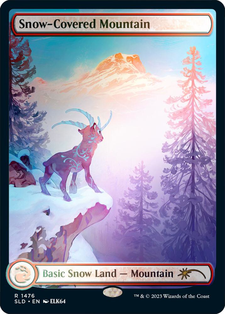 Snow-Covered Mountain (1476) (Rainbow Foil) [Secret Lair Drop Series] 1476