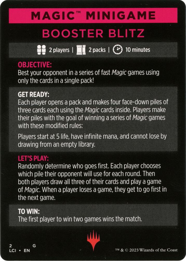 Magic Minigame: Booster Blitz [The Lost Caverns of Ixalan] 2