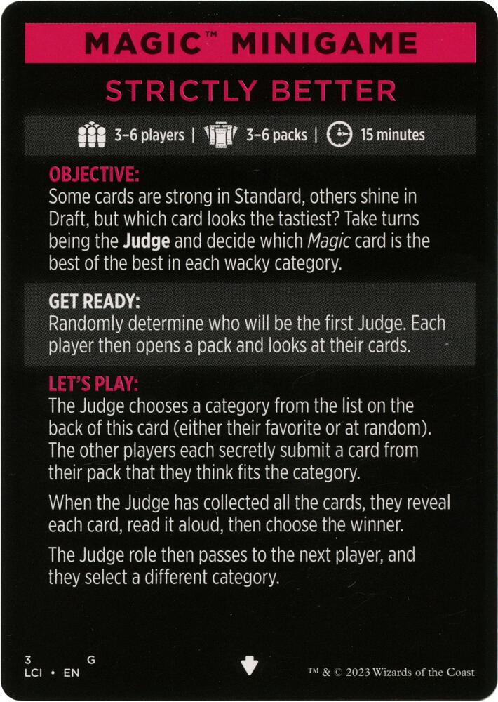 Magic Minigame: Strictly Better [The Lost Caverns of Ixalan] 3