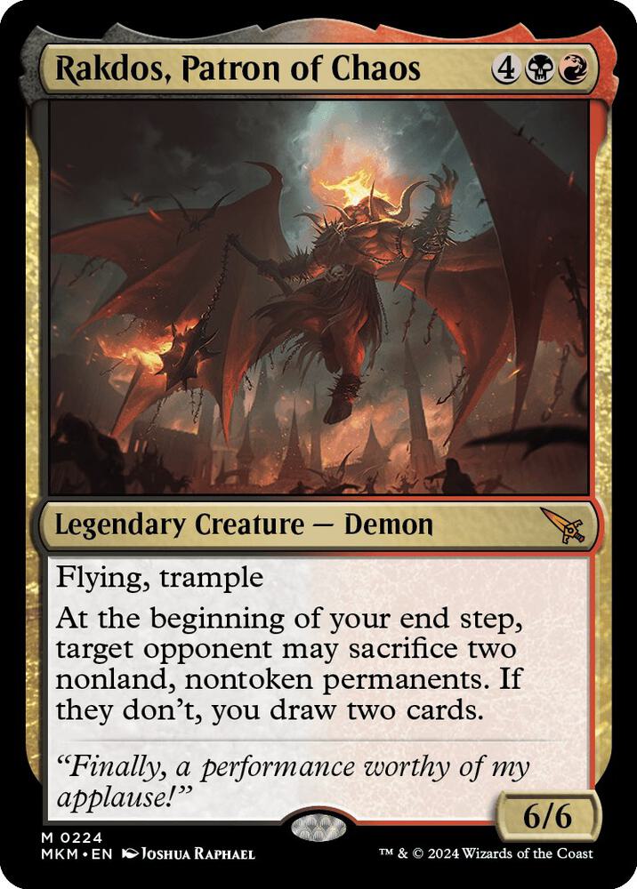 Rakdos, Patron of Chaos [Murders at Karlov Manor] 224