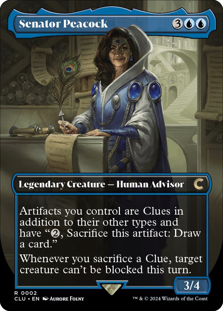 Senator Peacock (Borderless) [Ravnica: Clue Edition] 2