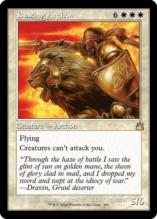 Blazing Archon (Retro Frame) [Ravnica Remastered] 302