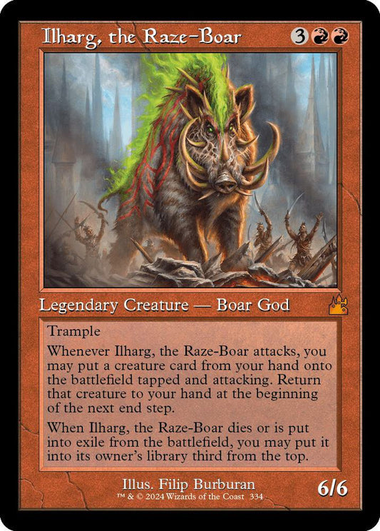 Ilharg, the Raze-Boar (Retro Frame) [Ravnica Remastered] 334