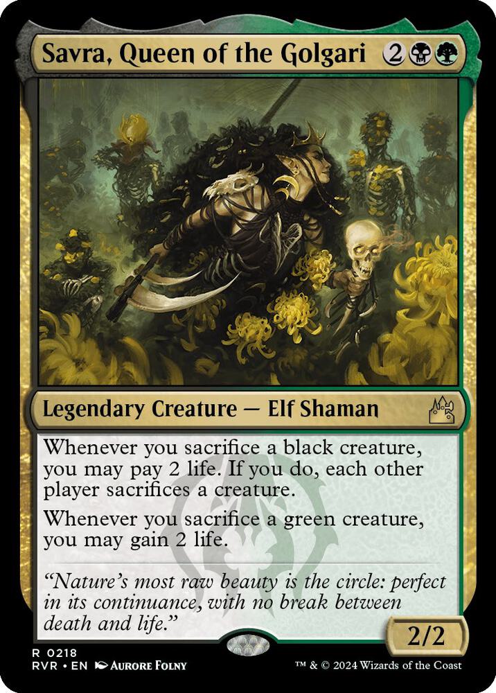 Savra, Queen of the Golgari [Ravnica Remastered] 218