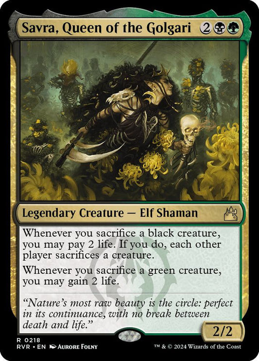 Savra, Queen of the Golgari [Ravnica Remastered] 218
