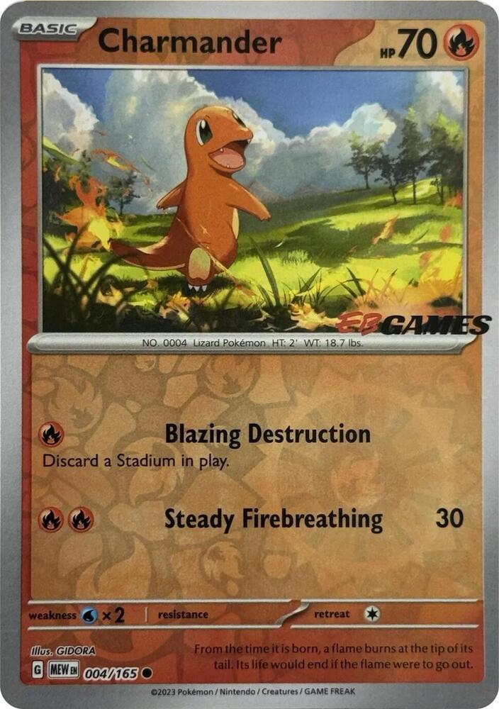 Charmander - 004/165 (EBGames Exclusive) [Miscellaneous Cards & Products] 004/165
