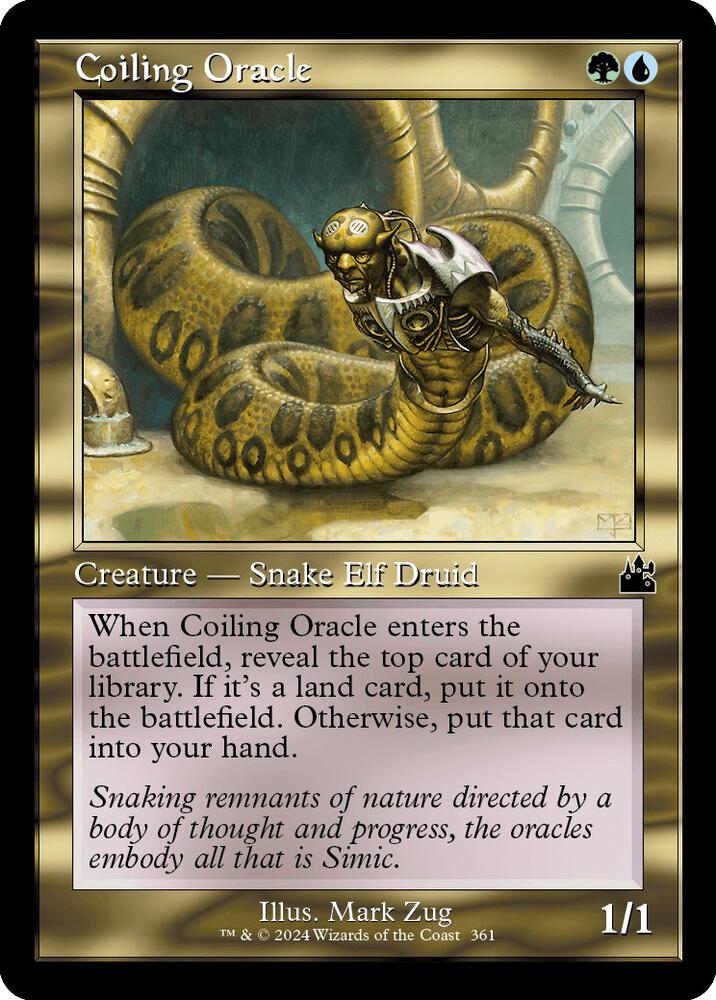 Coiling Oracle (Retro Frame) [Ravnica Remastered] 361