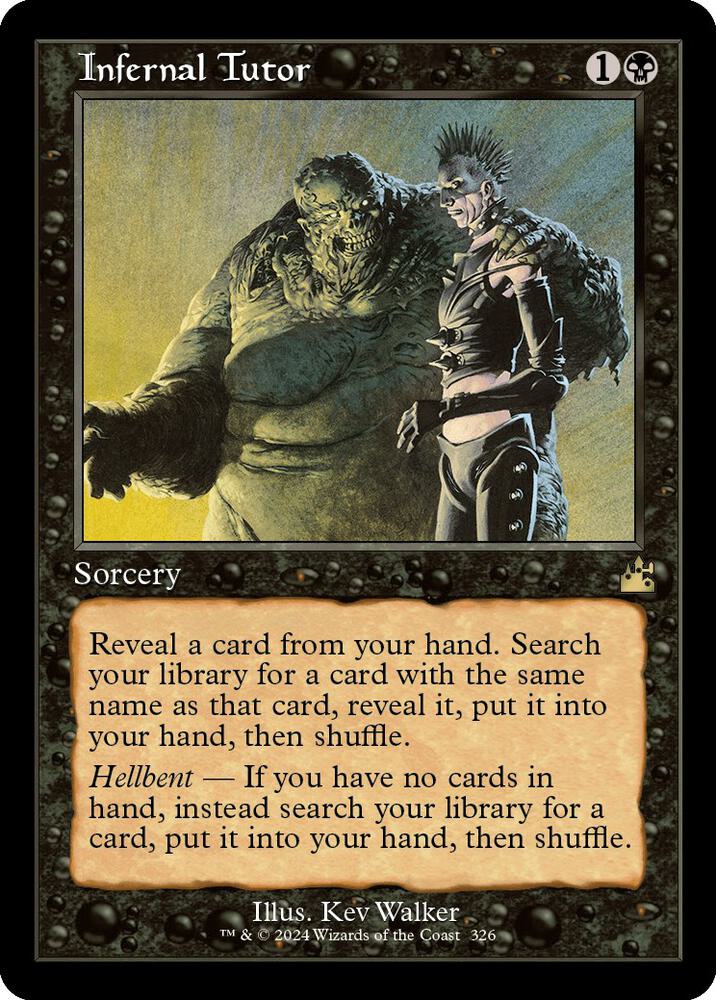 Infernal Tutor (Retro Frame) [Ravnica Remastered] 326
