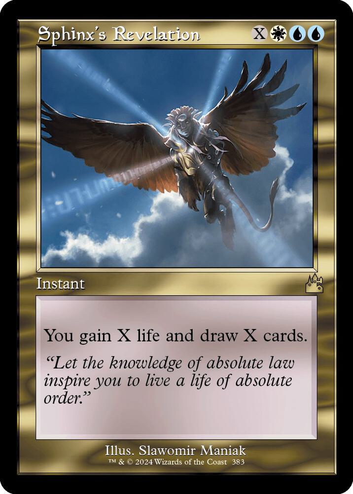 Sphinx's Revelation (Retro Frame) [Ravnica Remastered] 383