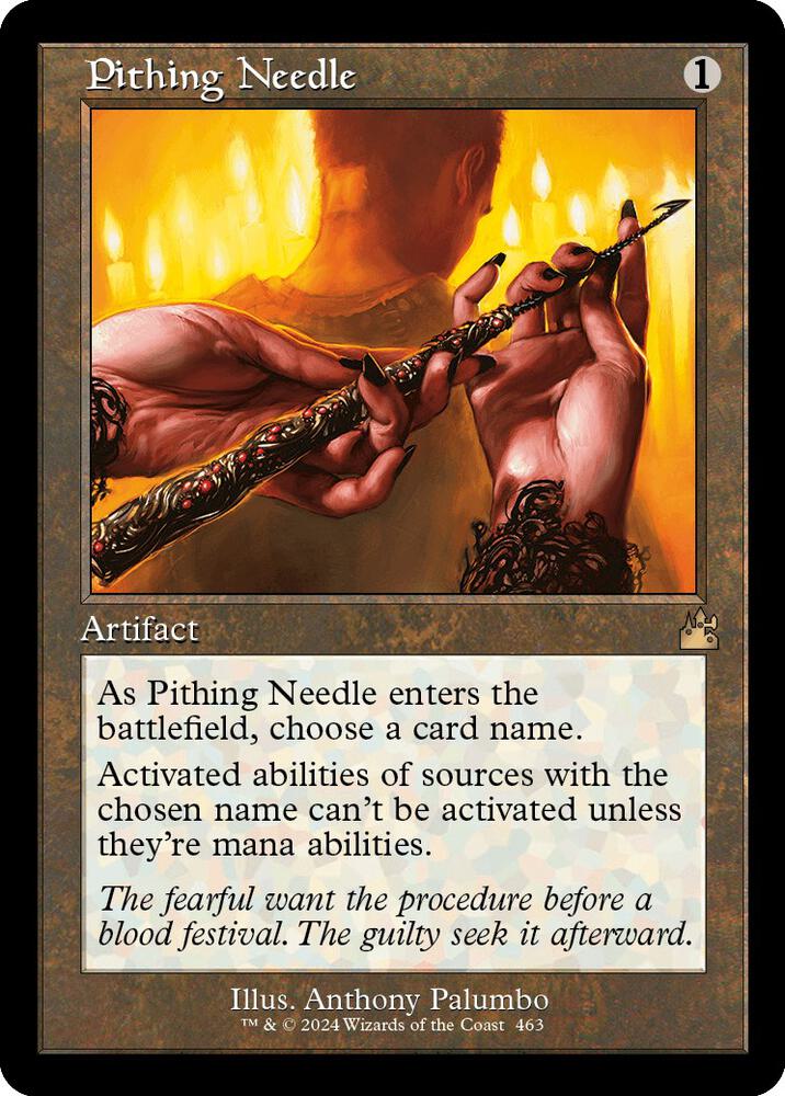 Pithing Needle (Retro Frame) [Ravnica Remastered] 463