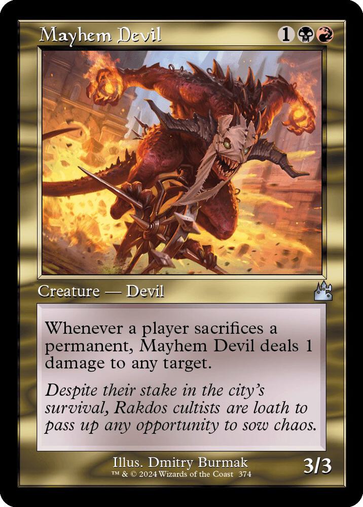 Mayhem Devil (Retro Frame) [Ravnica Remastered] 374