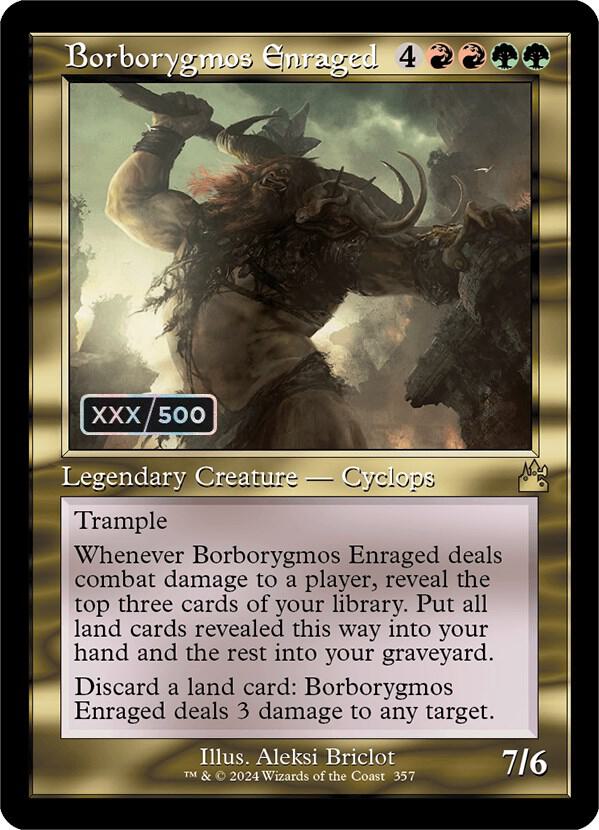 Borborygmos Enraged (Retro Frame) (Serial Numbered) [Ravnica Remastered] 357
