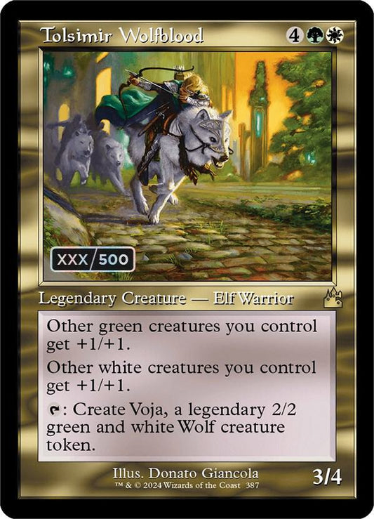 Tolsimir Wolfblood (Retro Frame) (Serial Numbered) [Ravnica Remastered] 387