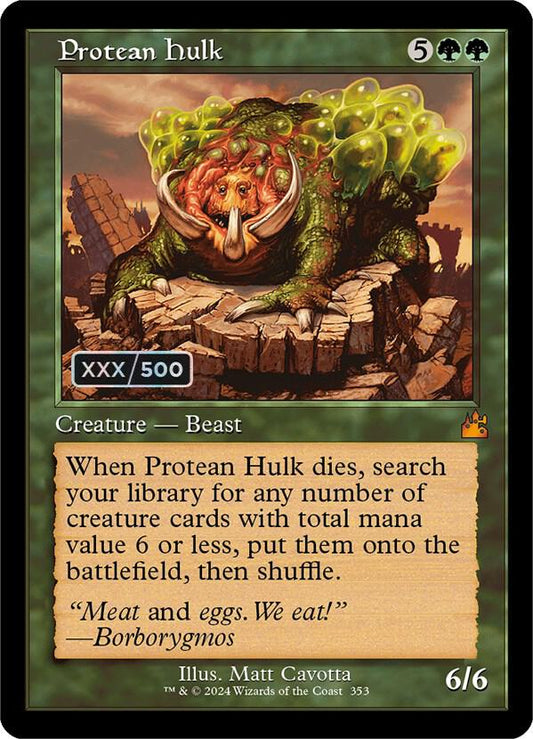 Protean Hulk (Retro Frame) (Serial Numbered) [Ravnica Remastered] 353