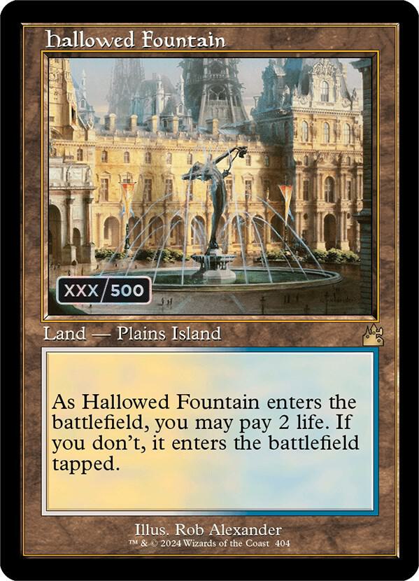 Hallowed Fountain (Retro Frame) (Serial Numbered) [Ravnica Remastered] 404