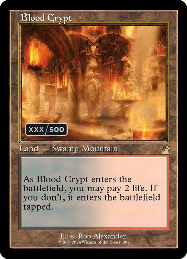 Blood Crypt (Retro Frame) (Serial Numbered) [Ravnica Remastered] 397