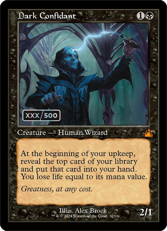 Dark Confidant (Retro Frame) (Serial Numbered) [Ravnica Remastered] 323