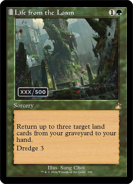 Life from the Loam (Retro Frame) (Serial Numbered) [Ravnica Remastered] 350