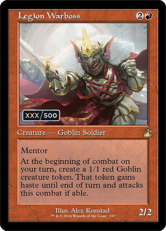 Legion Warboss (Retro Frame) (Serial Numbered) [Ravnica Remastered] 337