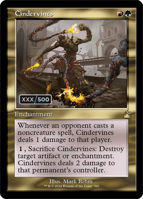 Cindervines (Retro Frame) (Serial Numbered) [Ravnica Remastered] 360