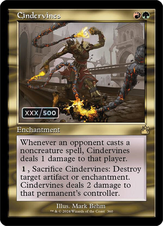 Cindervines (Retro Frame) (Serial Numbered) [Ravnica Remastered] 360