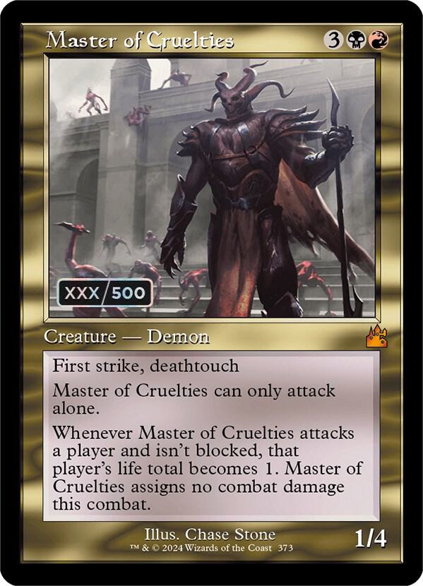 Master of Cruelties (Retro Frame) (Serial Numbered) [Ravnica Remastered] 373