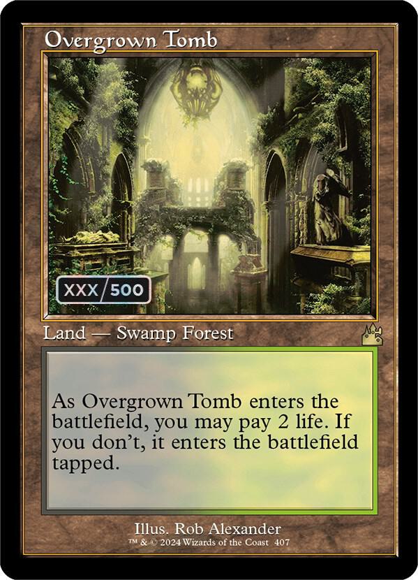 Overgrown Tomb (Retro Frame) (Serial Numbered) [Ravnica Remastered] 407