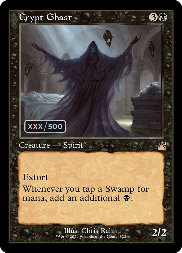 Crypt Ghast (Retro Frame) (Serial Numbered) [Ravnica Remastered] 322