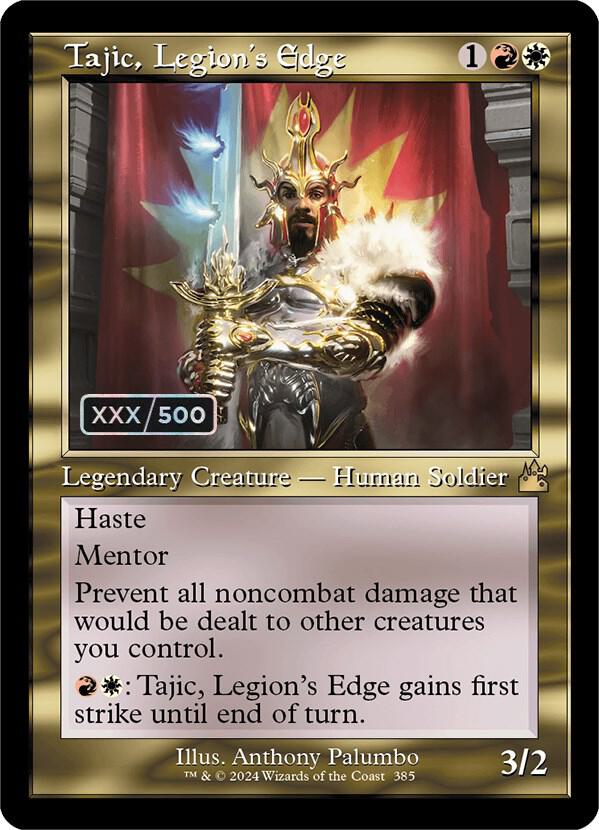 Tajic, Legion's Edge (Retro Frame) (Serial Numbered) [Ravnica Remastered] 385