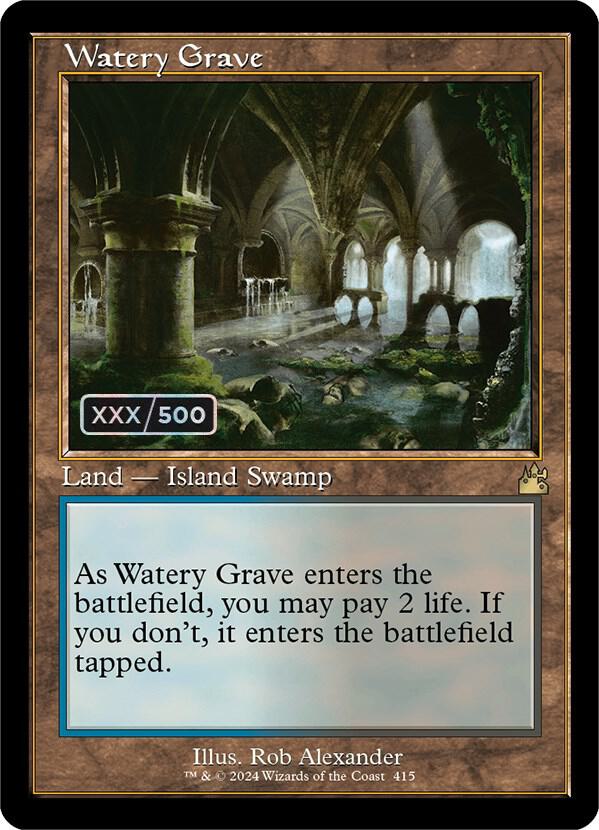 Watery Grave (Retro Frame) (Serial Numbered) [Ravnica Remastered] 415