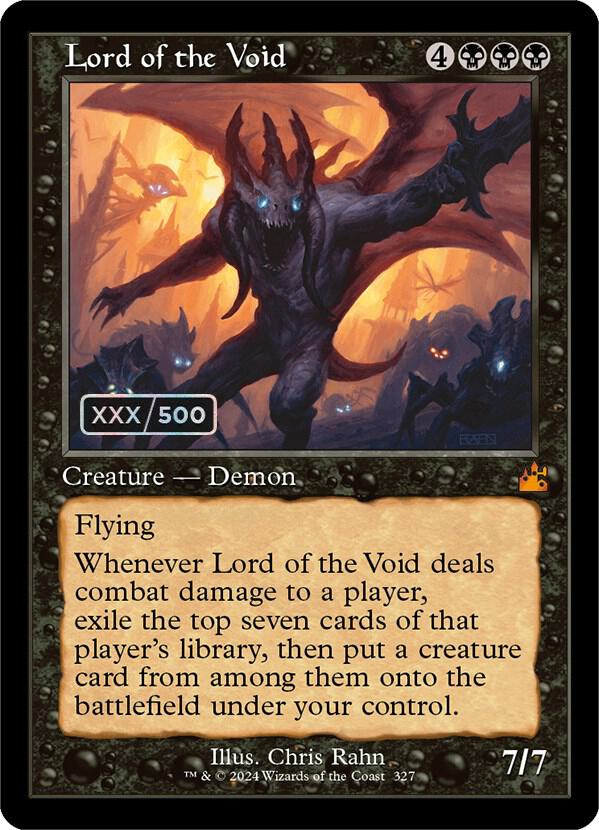 Lord of the Void (Retro Frame) (Serial Numbered) [Ravnica Remastered] 327