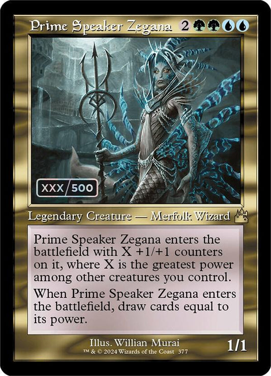 Prime Speaker Zegana (Retro Frame) (Serial Numbered) [Ravnica Remastered] 377