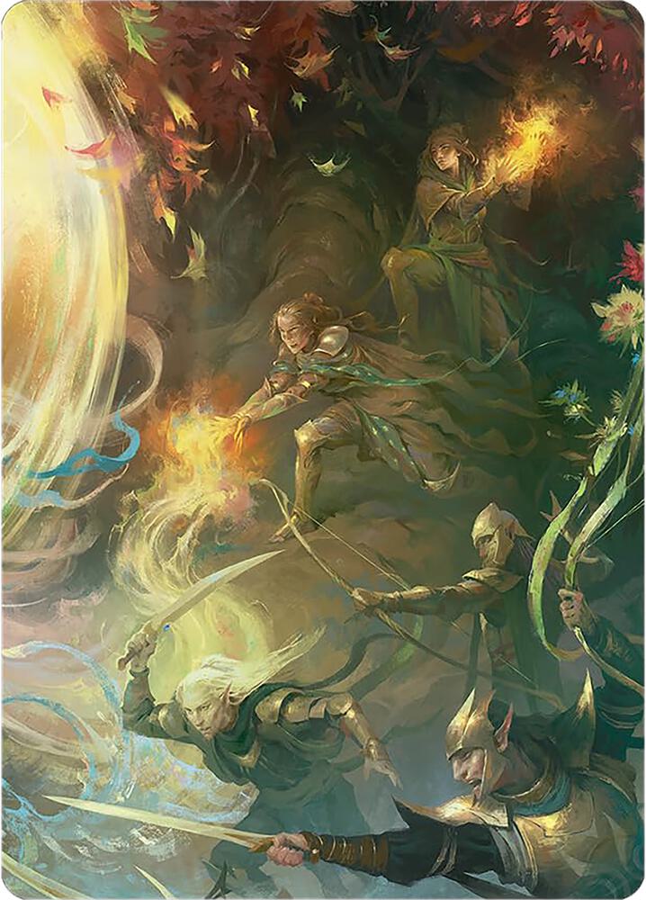 Rally the Galadhrim Art Card [Art Series: Universes Beyond: The Lord of the Rings: Tales of Middle-earth] 9