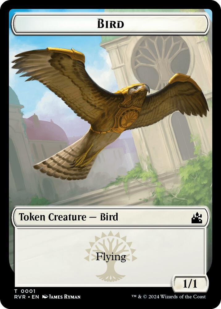 Bird // Angel (0003) Double-Sided Token [Ravnica Remastered] 1 // 3