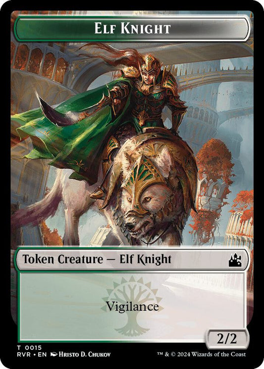 Elf Knight // Emblem - Domri Rade Double-Sided Token [Ravnica Remastered] 15 // 20