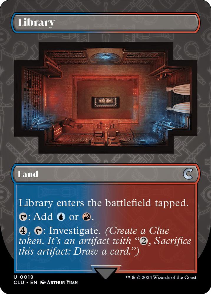 Library (Borderless) [Ravnica: Clue Edition] 18